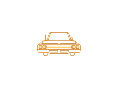 Vintage Car 2 car edsel front view line art vintage