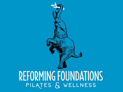 Main Logo brand design elephant fitness health identity illustration logo pilates stott vector