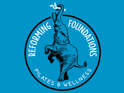 Circle Logo Wline brand design elephant fitness health identity illustration logo pilates stott vector