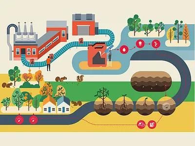 Illustration for Total graphic illustration infographic