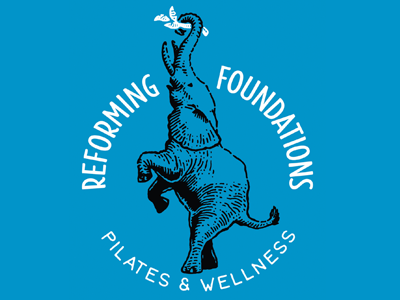Circle Logo brand design elephant fitness health identity illustration logo pilates stott vector