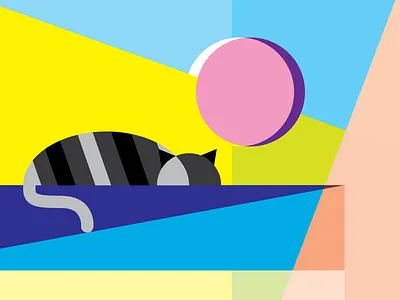 Cat nap cat colors nap overlays shapes sleep summer