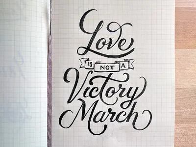 Victory March Sketch calligraphy hand drawn hand lettering letterforms lettering love script sketch sketchbook type type design typography