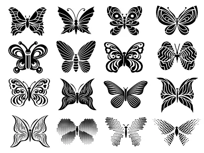 Butterfly Super Decor Graphics Creative Set butterfly creative decor graphics set super