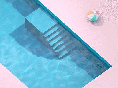 It's a scorcher 💦 3d blue c4d cinema4d cute maxon pastel pink water