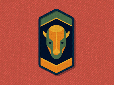 Outside Lands Patch: Bison badge bison buffalo dan kuhlken dkng icon nathan goldman patch san francisco vector