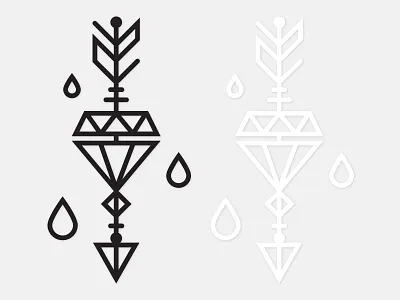 Courage arrow courage diamond drips sticker transfer vector vinyl