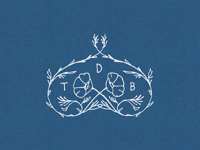 Tdb Logo Crest brand crest design identity illustration leaves logo poppies restaurant