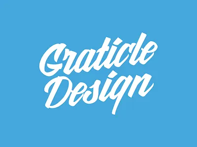 Graticle Logo brand design handwriting lettering logo script sticker