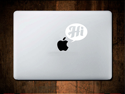 Apple Hi sticker sticker mule transfer type