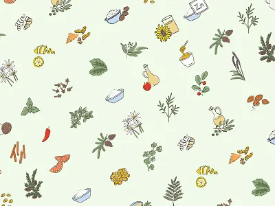 Who's got the herb? cayenne drawing food herbs lemon lemon peel medicine pepper salt sketch vinegar