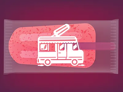 Popsicle Truck Transfer Stickers design food foodie illo illustration popsicle sticker summer sweet truck vehicle