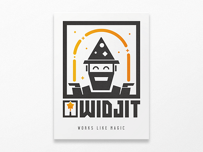 WIDJIT Sticker branding illustration magic magic wand sticker widjit wizard