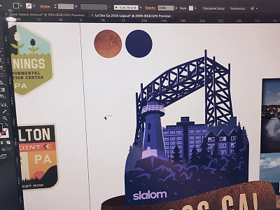 Event Logo: In Progress branding city corporate duluth event illustration landmarks logo logo mark retreat
