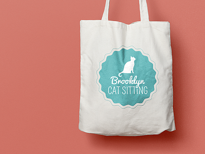 an old favorite. badge brand branding brooklyn cat sitting cats graphic design identity illustrator logo stamp tote bag