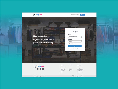 ShopSpot | Login page design concept apparel clothes ecommerce login shop shopspot signin ui web design web page