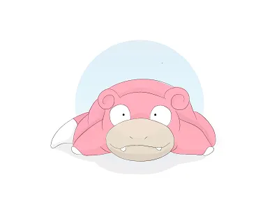 Pokemon Go? What is it? 30mic handdrawn illustration pokemon slowpoke
