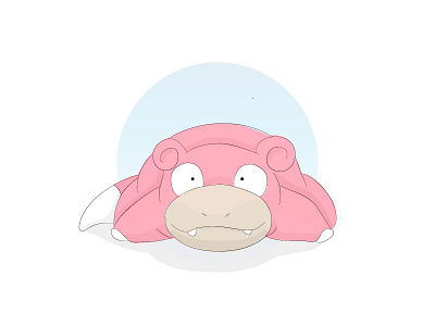 Pokemon Go? What is it? 30mic handdrawn illustration pokemon slowpoke