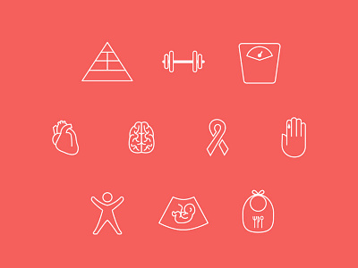 Healthy exercise health icons nutrition