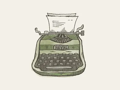 Wedding Typewriter drawing illustration ink invitation pen typewriter watercolor wedding