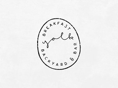 Logo Exploration breakfast egg hand lettering hand type lines logo restaurant stamp texture