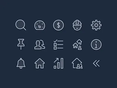 Nav Icons accounts contacts icons landlord maintenance menu navigation notifications pin reports tasks tenants