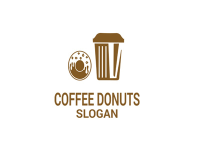 Coffee Donuts Logo coffee donuts creative logo logo logo design vector logo