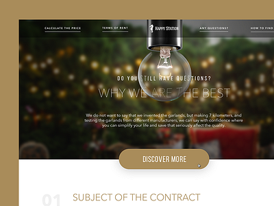 Garland website WIP #01 parallax transparency ui web