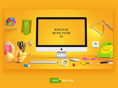 Day 015 | For your web projects daily mockup diy free freebie mockup premium psd scene creator scene generator