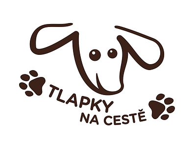 Paws on a Way animal brown cid dog logo logotype paw sign symbol