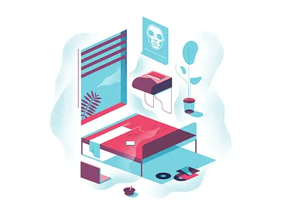 Artwork for the first single of Robotaki. cover ghost illustration record room spot