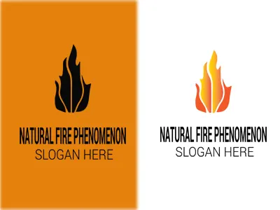 Natural Fire Phenomenon Logo burning campfire fire logo logo logo design vector logo