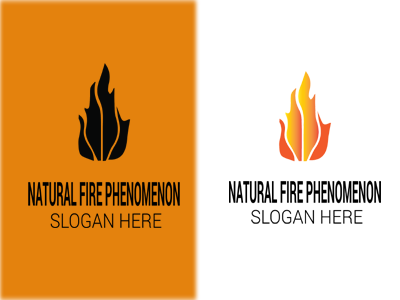 Natural Fire Phenomenon Logo burning campfire fire logo logo logo design vector logo