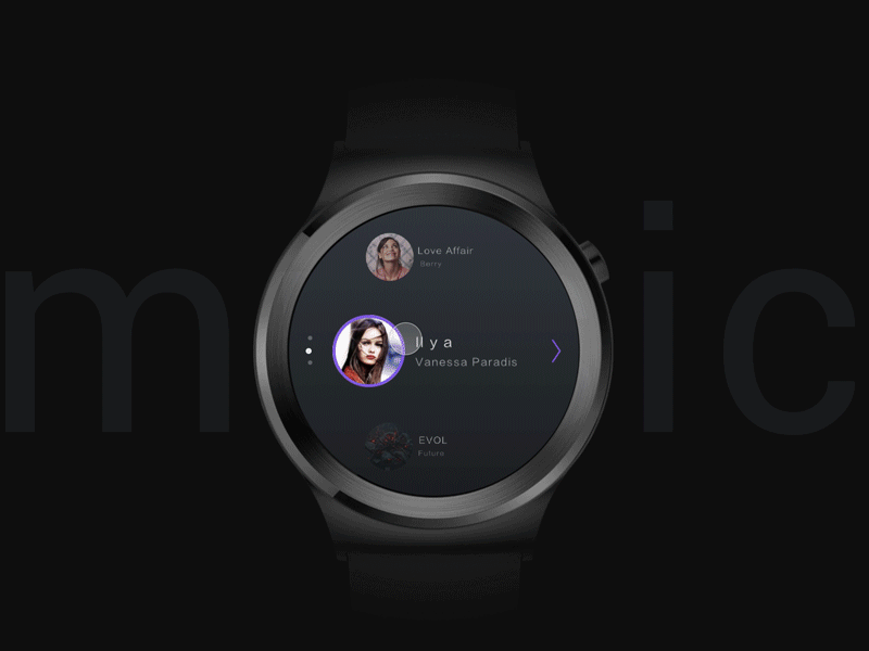 Next Song android lyrics music next smart tomoon ui ux watch