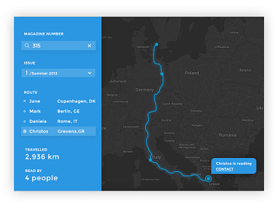 Location tracker 020 daily dailyui digital geo location magazine map print publishing track ui