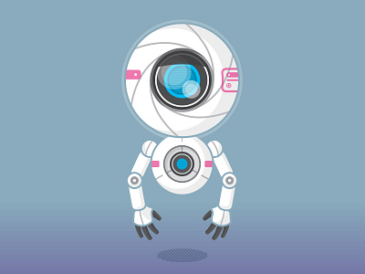 Character concept art. camera character design graphicdesign newprojects robot vector