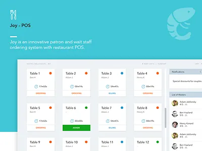 Joy-POS: Reception Desk Mode customer research product design user experience user interface