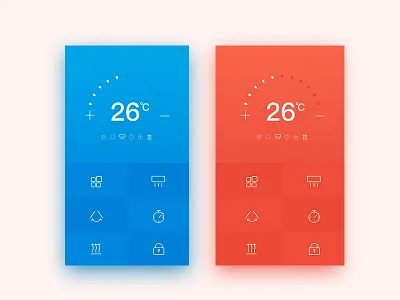Intelligent air conditioning app gui