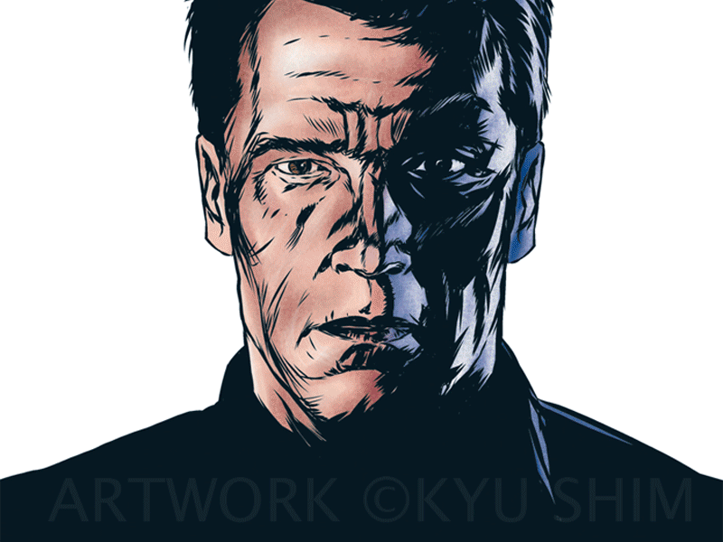 The Terminator gif illustration t 800 the terminator