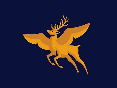 Peryton deer golden mystical creature peryton wings