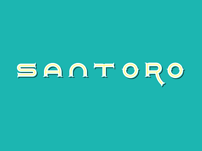 S A N T O R O bar lettering logo