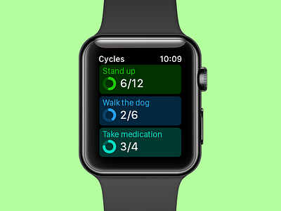 Cycles Watch App app cycles design interface ios os tags suck ui ux watch