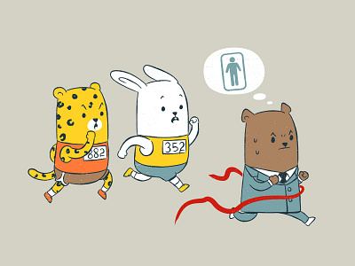 Champion Runner animals bear champion chow hon lam art cute eddie teddy flying mouse 365 funny ironic lol olympic witty