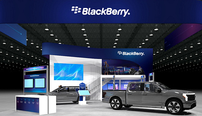 BlackBerry Booth Design for CES branding design events graphic design illustration trade show typography