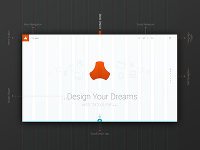 Home UI black description home red storyboard ui ux white