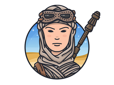 Rey character episode vii force illustration jedi rey star wars starwars the force awakends