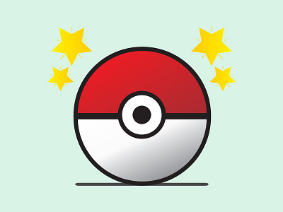 Poké Ball flat game icon illustration poké ball pokémon