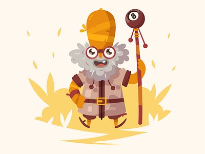 Madman 2d illustration bush character design fireart fireart studio mage man pope wizard