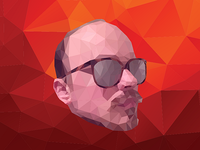 SUPERHOT low poly portrait superhot