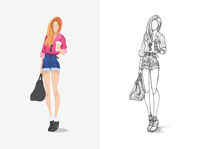 Shopping Girl bag fashion girl illustration shopping